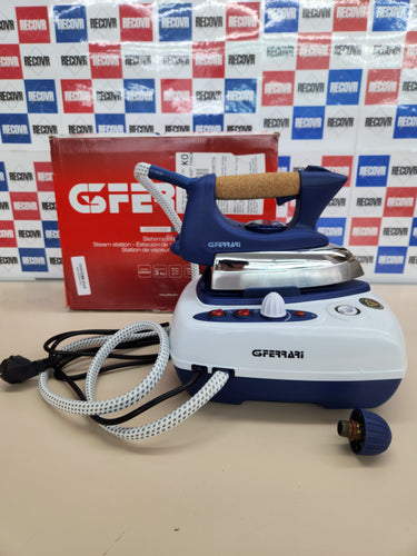Centro de planchado, 2000 W, Capacidad 700 ml, 2.5-3 Bar, 40-50 g/min vapor regulable, Temperatura regulable, Blanco/Azul G3 Ferrari G40019